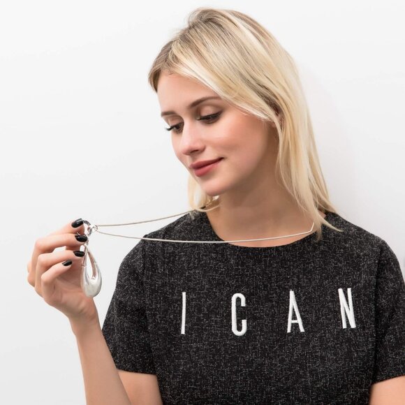 Long Necklaces for Women Waterdrop Pendant Layered Y Statement Bohemian Silver - Picture 3 of 6